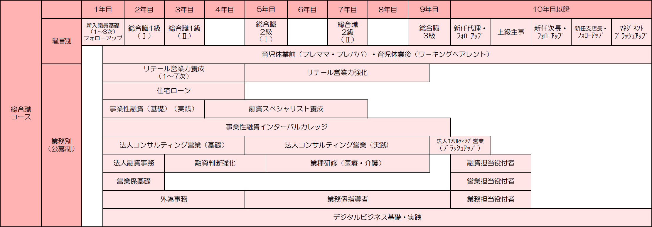 総合職コース 研修プログラム
