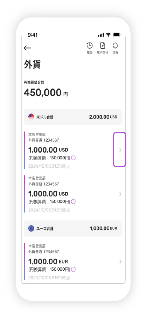 保有外貨一覧の図