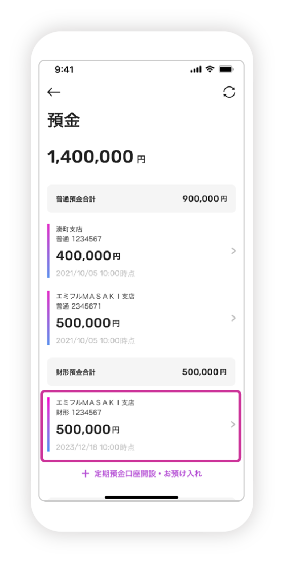財形一部引き出しの図