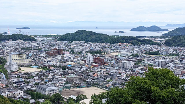 山頂から見る佐伯市街