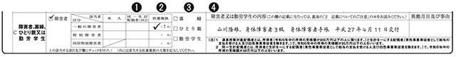 障害者、寡婦、ひとり親または勤労学生