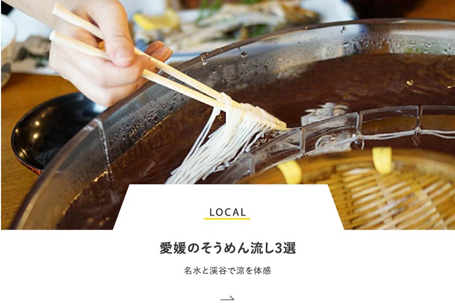 LOCAL 愛媛のそうめん流し3選！名水と渓谷で涼を体感