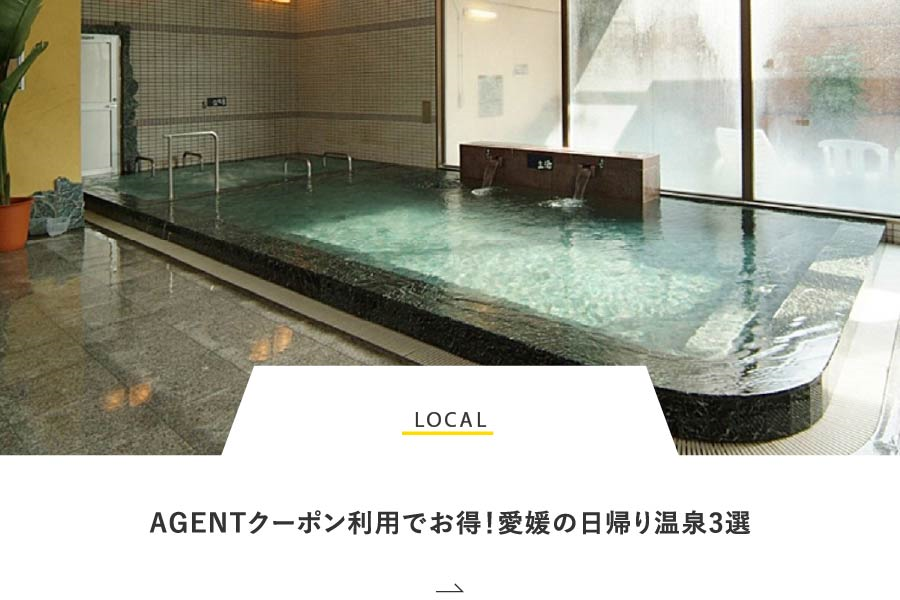LOCAL AGENTクーポン利用でお得！愛媛の日帰り温泉3選